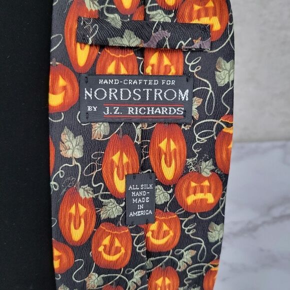 Nordstrom J.Z. Richards Vintage Jack-O-Lantern Necktie Halloween Pumpkin - Picture 6 of 7